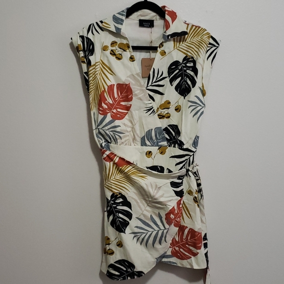 NEW VICI Canyon Palm Print Tie Dress - Picture 6 of 15